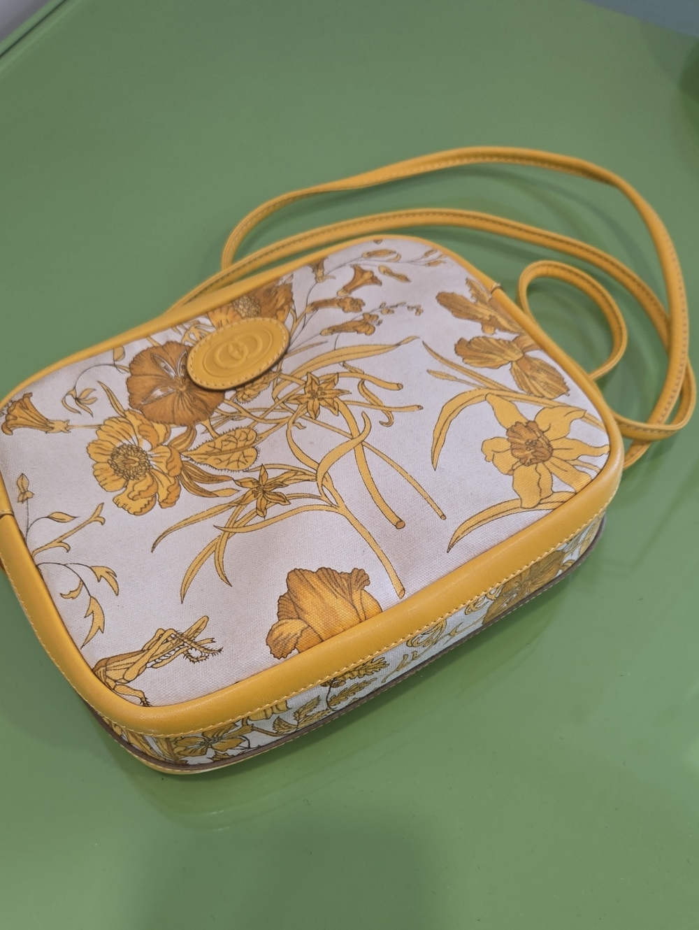Gucci Flora Yellow Crossbody Bag